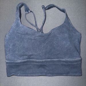 •Lululemon sports bra 
• Size 6
•Blue/washed look